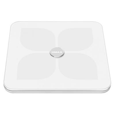 UMAX chytrá váha Smart Scale US20HRC / 0,2 – 180 kg/ Bluetooth 4.0/ 15 tělesných parametrů/ čeština/ bílá