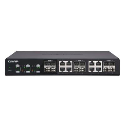 QNAP QSW-1208-8C   10G switch, 12x 10G port SFP+ (4x SFP+ a 8x kombinované SFP+ / RJ-45)
