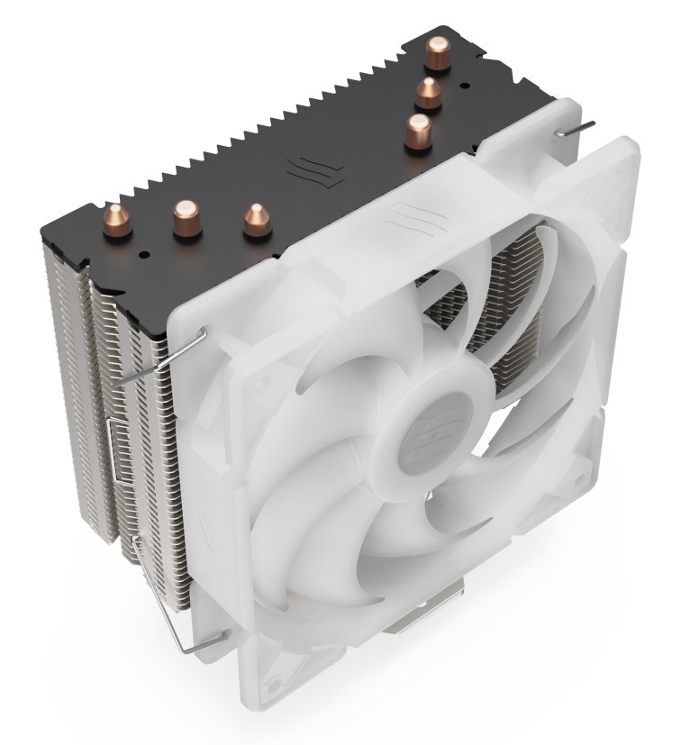 OPRAVENÉ - SilentiumPC chladič CPU Spartan 4 MAX EVO ARGB/ ultratichý/ 120mm fan/ 3 heatpipes/ PWM/ pro Intel i AMD