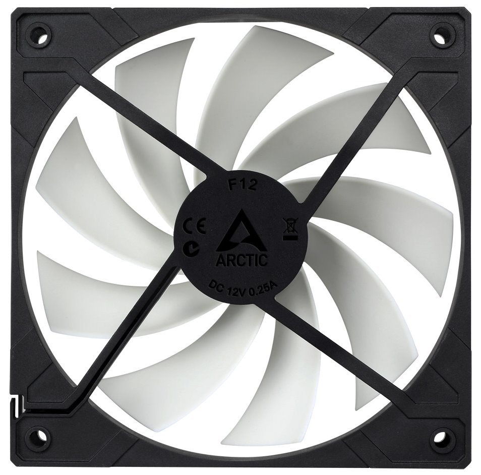ARCTIC F12 black ventilátor 120mm / černobílý