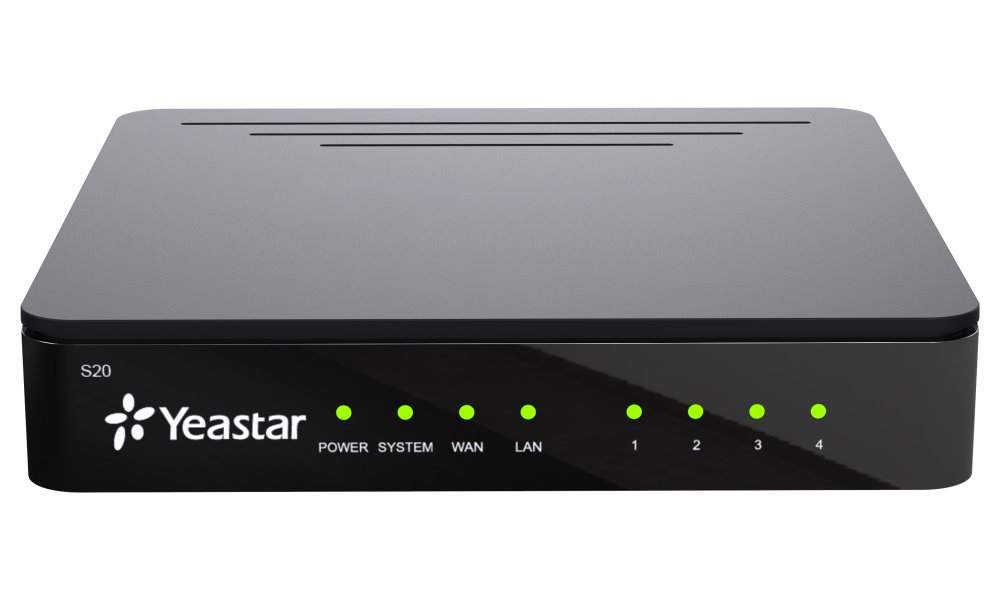 Yeastar S20, IP PBX, až 4 porty, 20 uživatelů, 10 hovorů