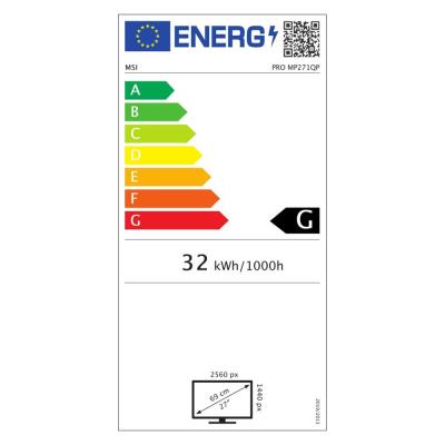 MSI PRO MP271QP / 27"/ IPS/ 2560 x 1440/ 5ms/ 1000:1/ 300cd/m2 / 2xHDMI/ DP