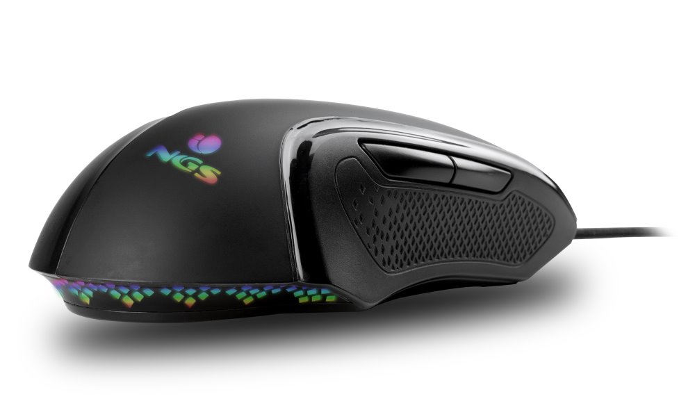 NGS myš GMX-125/ Drátová/ Herní/ 8 tlačítek/ 7200dpi/ LED podsvícení/ USB