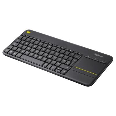 Logitech klávesnice K400 Plus/ Bezdrátová/ 2.4GHz/ Touchpad/ USB přijímač/ CZ/ Černá