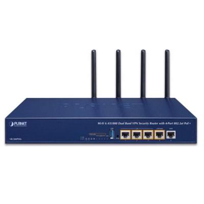 Planet VR-300PW6A Enterprise router/firewall VPN/VLAN/QoS/HA/AP kontroler, 2xWAN(SD-WAN), 3xLAN, 4xPOE120W, WiFi802.11ax