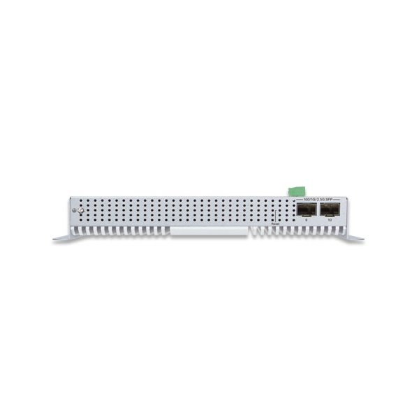 Planet WGS-5225-8UP2SV plochý L3 switch, 8x1Gb, 2x2.5Gb SFP, PoE 95/720W, 48-54VDC, -20~70°C, IP30, fanless, touch LCD