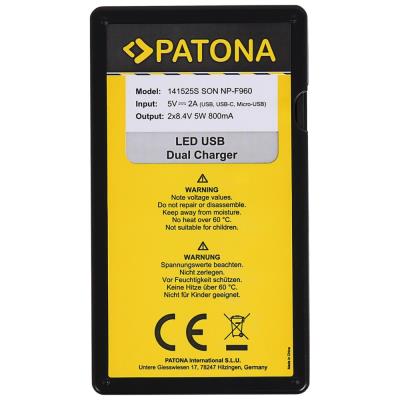 PATONA nabíječka Foto Dual Sony NP-F970/F960/F950, USB