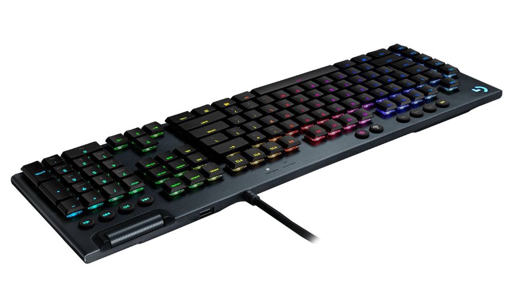 Logitech herní klávesnice G815 LIGHTSYNC RGB/ mechanická/ drátová/ GL taktilní/ USB/ UK layout/ Carbon