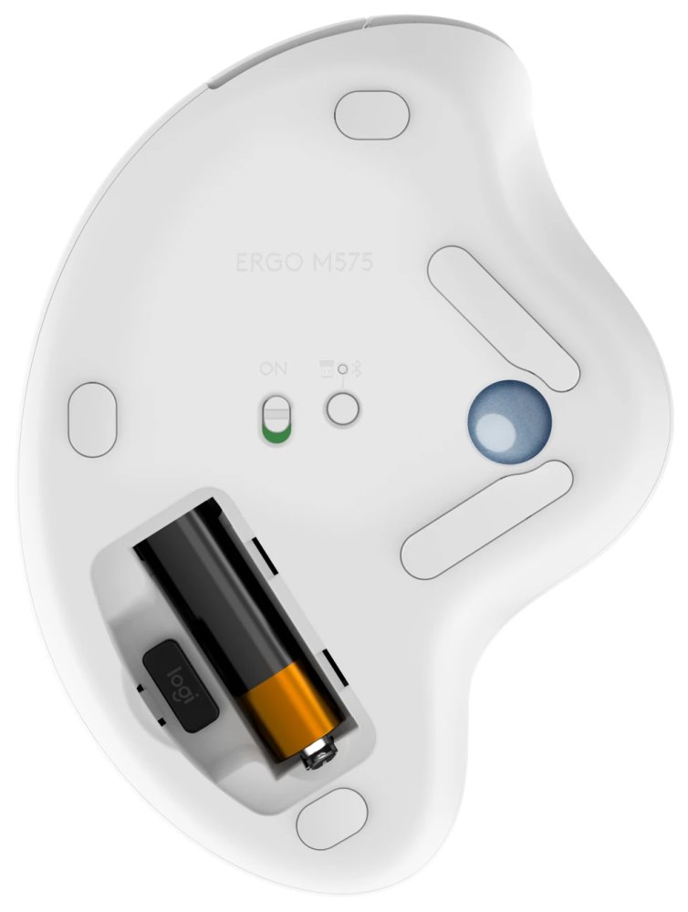 Logitech myš Trackball Ergo M575/ bezdrátová/ 5 tlačítek/ 2000dpi/ USB/ bílá