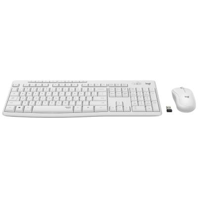 Logitech set MK295/ Bezdrátová klávesnice + myš/ 2.4GHz/ USB přijímač/ US/ bílý