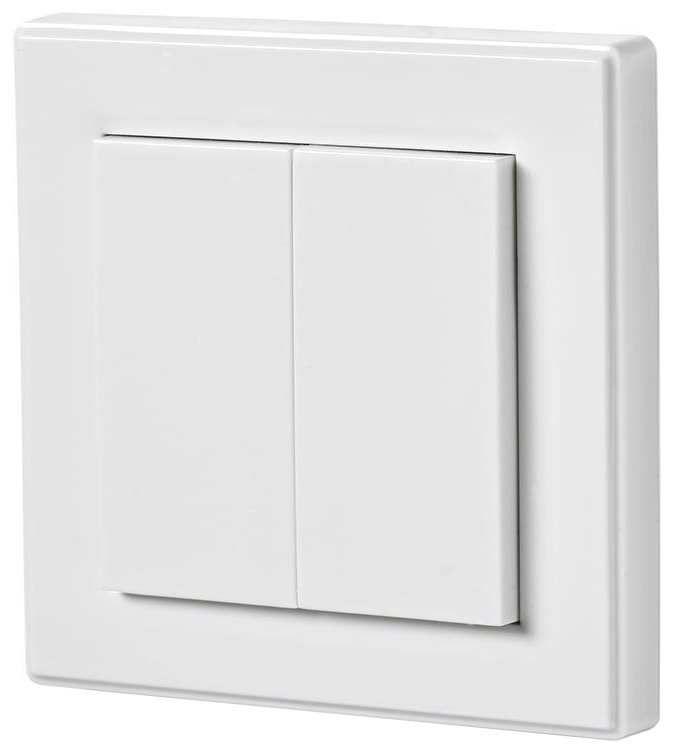 NEDIS RF chytrý nástěnný přepínač/ rozsah 30 m/ dvojitý/ bílý