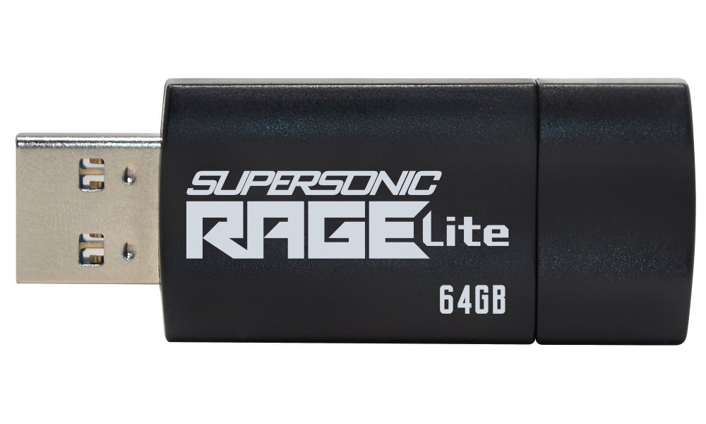 PATRIOT Supersonic Rage Lite 64GB / USB 3.2 Gen 1 / černá