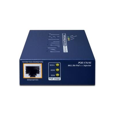 Planet POE-176-95 Ultra PoE++ injektor 802.3af/at/bt, do 95W, 1G/2.5G/5G/10Gbps, 52-56VDC