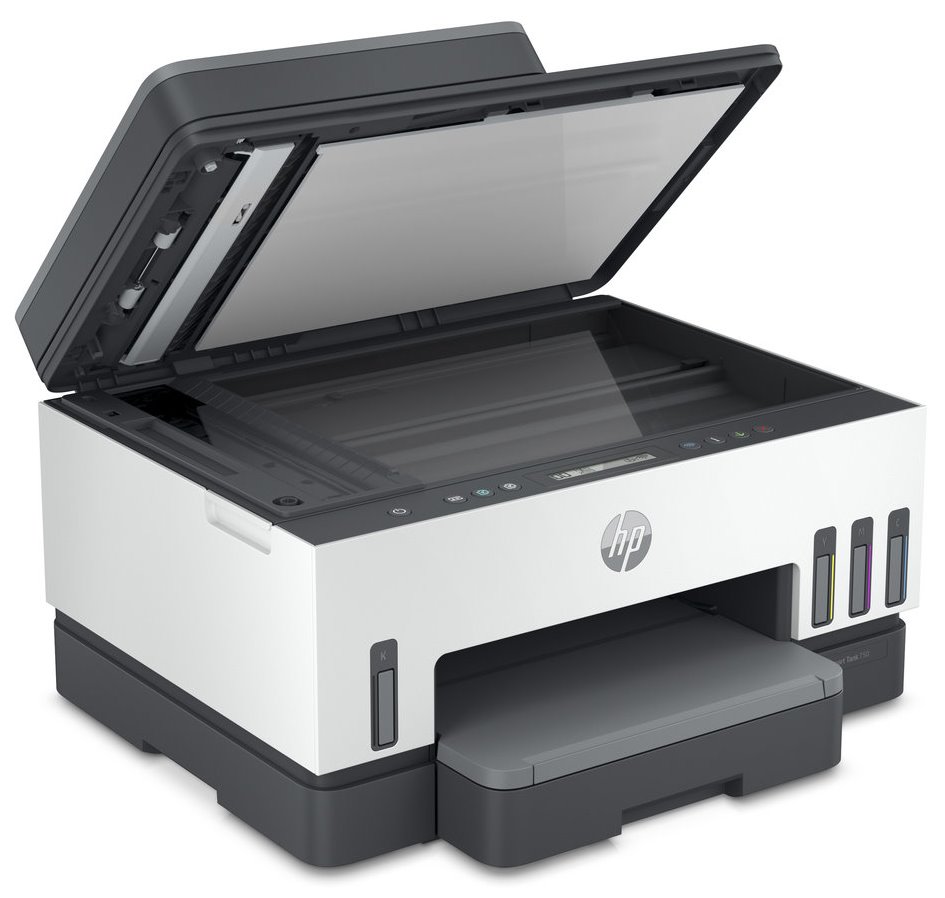 HP Smart Tank 750/ color/ A4/ PSC/ 15/9ppm/ 4800x1200dpi/ AirPrint/ HP Smart Print/ Cloud Print/ ePrint/ USB/ WiFi/ BT/