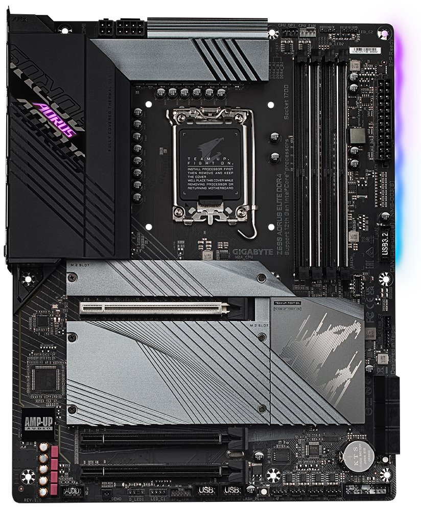 GIGABYTE Z690 AORUS ELITE DDR4 / LGA1700 / Intel Z690 / 4x DDR4 / 4x M.2 / HDMI / DP / USB-C / ATX