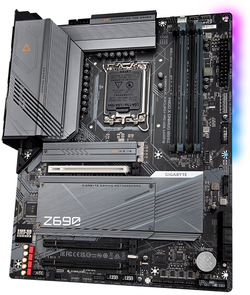 GIGABYTE Z690 GAMING X DDR4 / LGA1700 / Intel Z690 / 4x DDR4 / 4x M.2 / HDMI / DP / USB-C / ATX