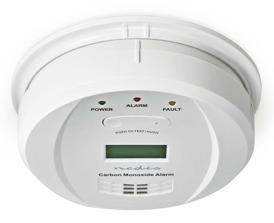 NEDIS detektor oxidu uhelnatého/ EN 50291/ hlasitost 85 dB/ 2x AA/ životnost až 5 let/ bílý