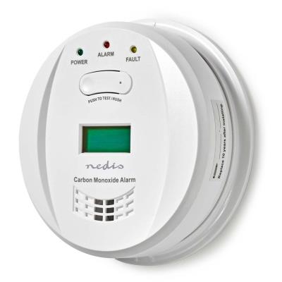 NEDIS detektor oxidu uhelnatého/ EN 50291/ hlasitost 85 dB/ 2x AA/ životnost až 5 let/ bílý
