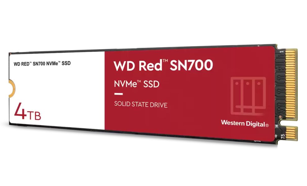 WD SSD RED SN700 4TB / WDS400T1R0C / NVMe M.2 PCIe Gen3 / Interní / M.2 2280