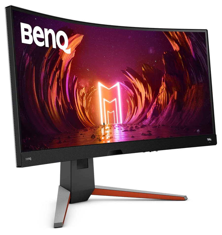 BENQ Mobiuz 34" LED EX3410R/ Curved/ VA panel/ 3440x1440/ 3000:1/ 1ms/ 144 Hz/ 2xHDMI/ DP/ USB/ FreeSync/ černošedý
