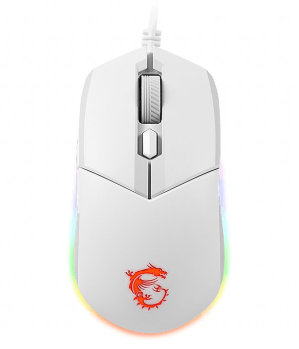 MSI herní myš CLUTCH GM11 WHITE Gaming/ 5.000 dpi/ RGB Lighting/ 6 tlačítek/ USB