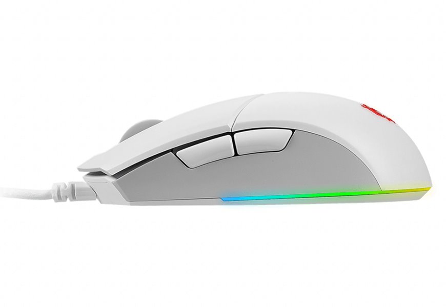 MSI herní myš CLUTCH GM11 WHITE Gaming/ 5.000 dpi/ RGB Lighting/ 6 tlačítek/ USB