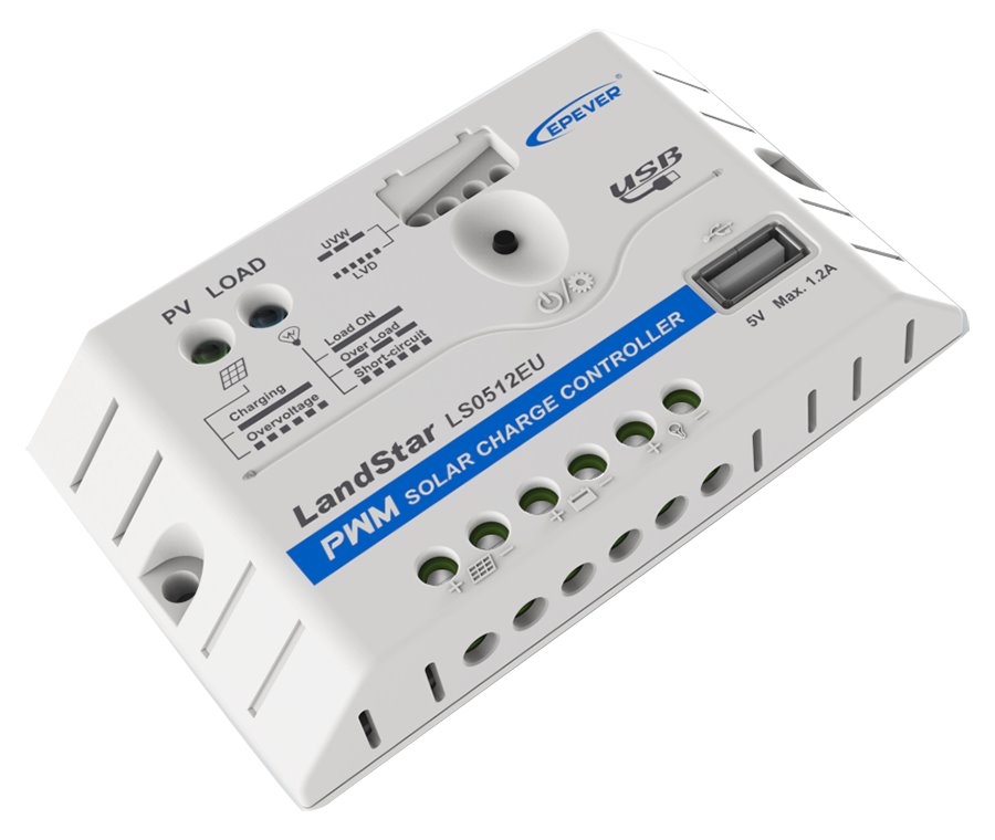 EPEVER LS0512EU solární PWM regulátor 12V, 5A, vstup 30V