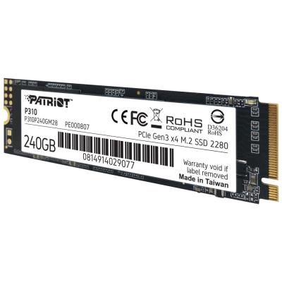 PATRIOT P310 240GB SSD / Interní / M.2 PCIe Gen3 x4 NVMe 1.3 / 2280