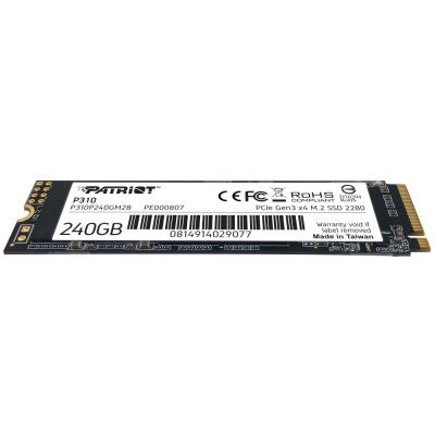 PATRIOT P310 240GB SSD / Interní / M.2 PCIe Gen3 x4 NVMe 1.3 / 2280
