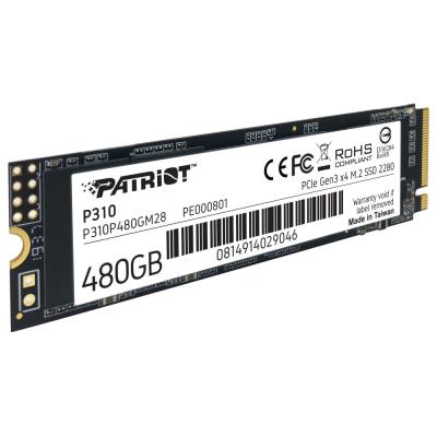 PATRIOT P310 480GB SSD / Interní / M.2 PCIe Gen3 x4 NVMe 1.3 / 2280