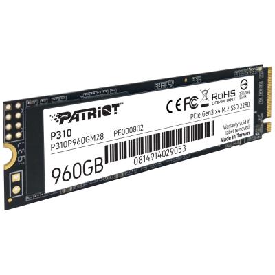 PATRIOT P310 960GB SSD / Interní / M.2 PCIe Gen3 x4 NVMe 1.3 / 2280