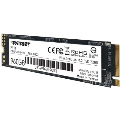 PATRIOT P310 960GB SSD / Interní / M.2 PCIe Gen3 x4 NVMe 1.3 / 2280