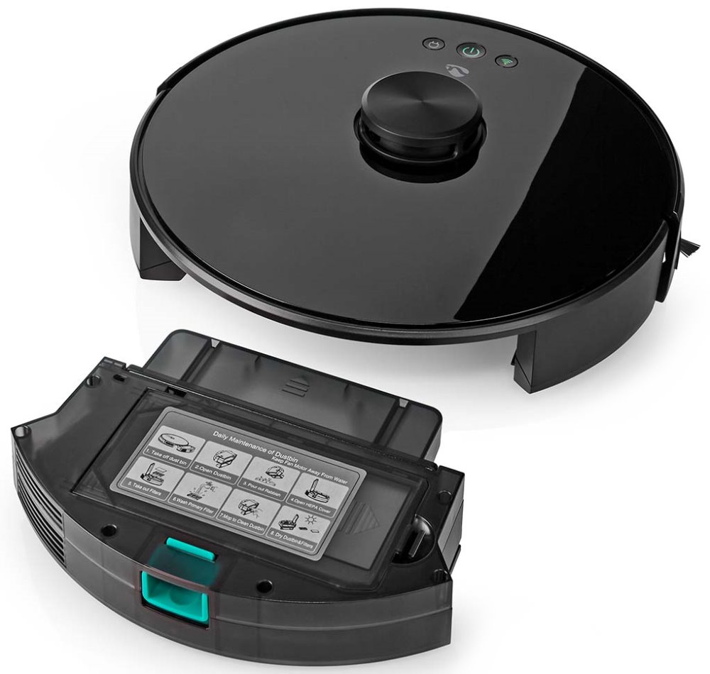 NEDIS robotický vysavač/ laserová navigace/ Wi-Fi/ kapacita sběrné nádrže 0,6 l/ provozní doba 120 min/ Android/ iOS