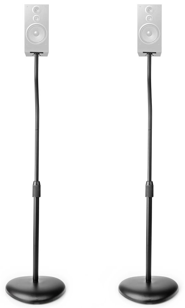 NEDIS univerzální stojan reproduktoru/ nosnost 4,5 kg/ výškově nastavitelný / ABS/ ocel/ černý