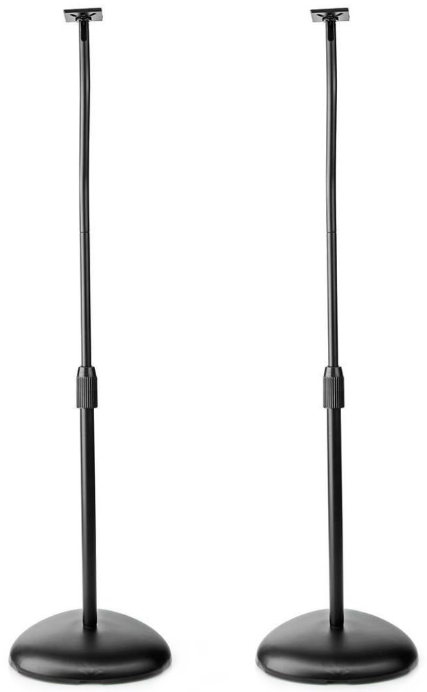 NEDIS univerzální stojan reproduktoru/ nosnost 4,5 kg/ výškově nastavitelný / ABS/ ocel/ černý