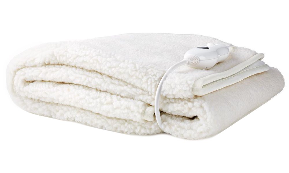 NEDIS elektrická deka/ 1 osoba/ 150 x 80 cm/ 3 nastavení teploty/ ochrana proti přehřátí/ Polyester/ Syntetická vlna