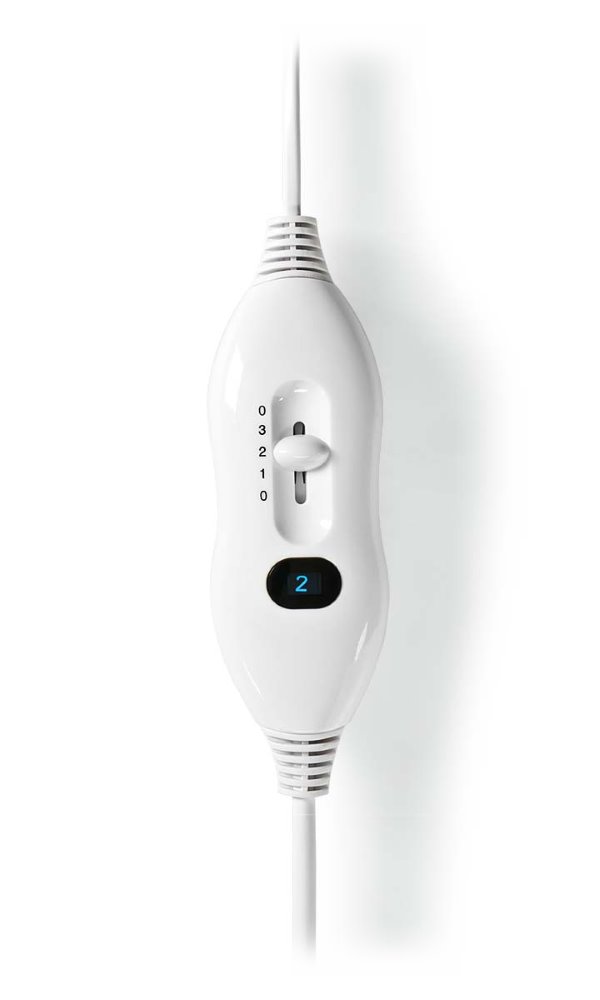 NEDIS elektrická deka/ 1 osoba/ 150 x 80 cm/ 3 nastavení teploty/ ochrana proti přehřátí/ Polyester/ Syntetická vlna