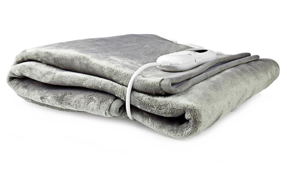 NEDIS elektrická deka/ 1 osoba/ 150 x 80 cm/ 9 nastavení teploty/ ochrana proti přehřátí/ digi. ovládání/ Flanel Fleece