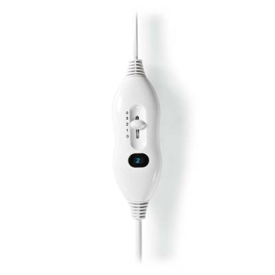 NEDIS elektrická deka/ 1 osoba/ 150 x 80 cm/ 3 nastavení teploty/ ochrana proti přehřátí/ Polyester/ Syntetická vlna