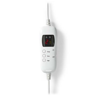 NEDIS elektrická deka/ 2 osoby/ 200 x 180 cm/ 9 nastavení teploty/ ochrana proti přehřátí/ dig. ovládání/ Coral Fleece