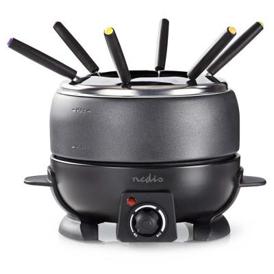 NEDIS sada na fondue/ pro 6 osob/ objem 2,3 l/ spotřeba 800 W/ chladná rukojeť/ protiskluzové dno/ ochrana proti přehřát