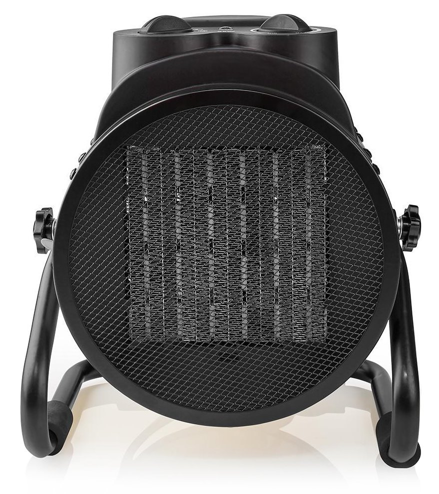 NEDIS průmyslový horkovzdušný ventilátor/ termostat/ spotřeba 3000 W/ 2 nastavení teploty/ IP24/ integ. úchyty/ žlutý