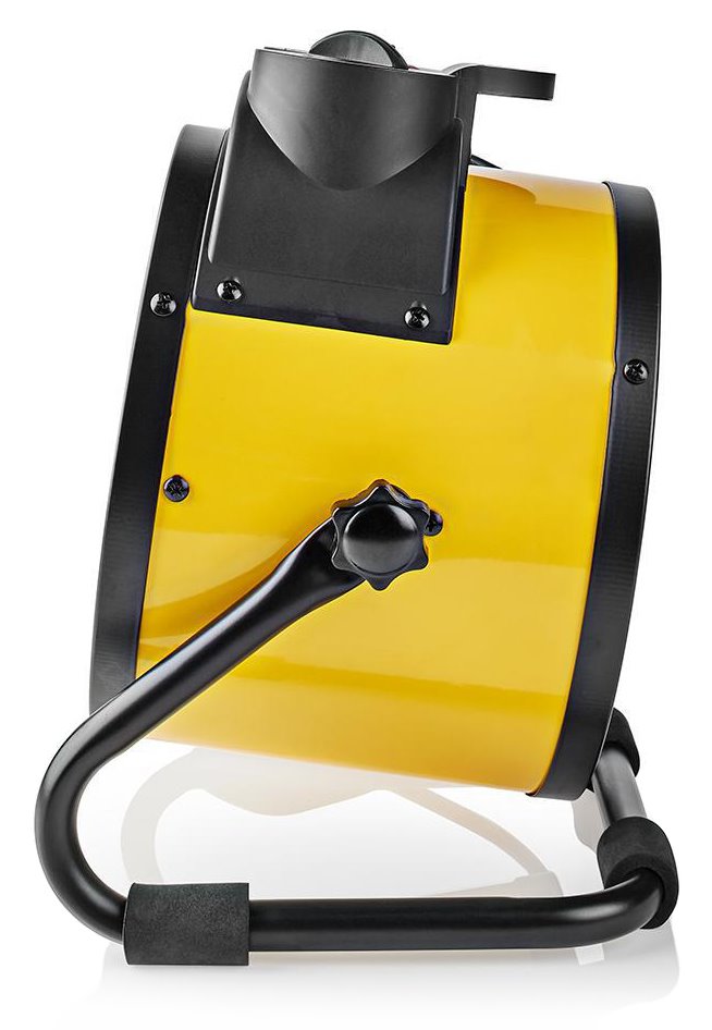 NEDIS průmyslový horkovzdušný ventilátor/ termostat/ spotřeba 3000 W/ 2 nastavení teploty/ IP24/ integ. úchyty/ žlutý