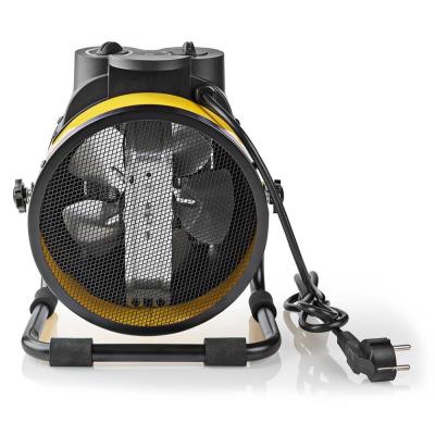 NEDIS průmyslový horkovzdušný ventilátor/ termostat/ spotřeba 3000 W/ 2 nastavení teploty/ IP24/ integ. úchyty/ žlutý