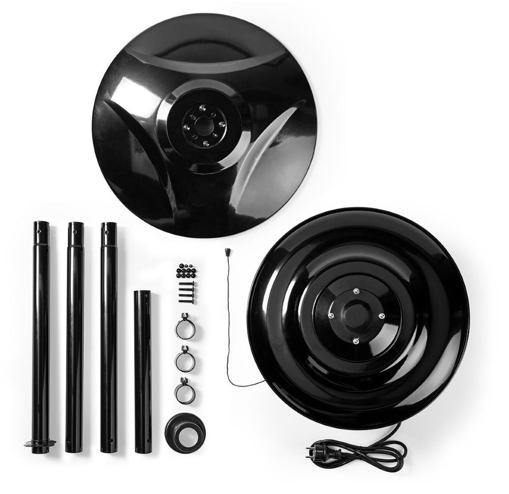 NEDIS ohřívač terasy/ spotřeba 1500 W/ 1 nastavení teploty/ IP34/ ochrana proti převrácení/ černý