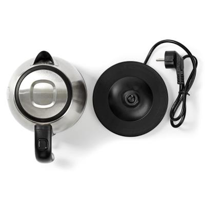 NEDIS rychlovarná konvice KAWK300EAL/ objem 1 l/ otáčení o 360°/ spotřeba 2150 W/ nerezová ocel/ hliník/ stříbrná