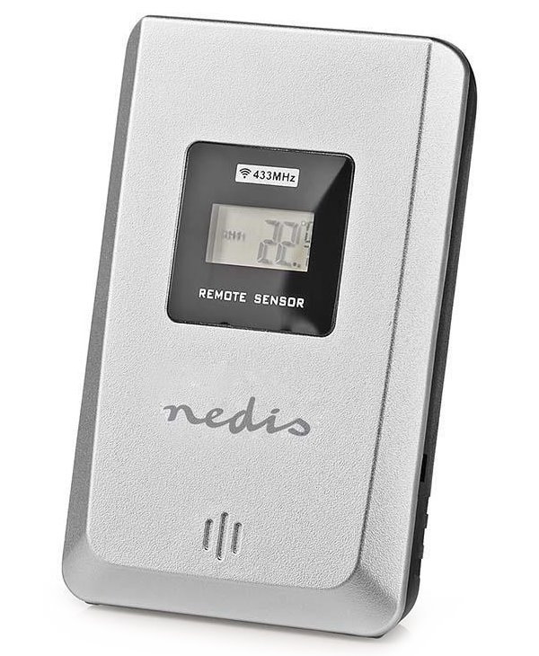 NEDIS meteostanice WEST201G/ vnitřní a venkovní/ digitální/ bezdrátový senzoru počasí/ předpověď počasí/ čas/ LCD/ budík