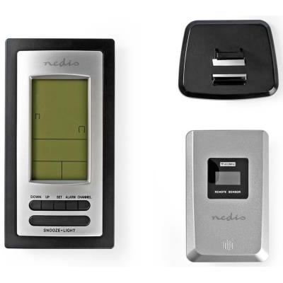 NEDIS meteostanice WEST201G/ vnitřní a venkovní/ digitální/ bezdrátový senzoru počasí/ předpověď počasí/ čas/ LCD/ budík