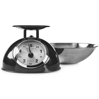 NEDIS kuchyňská váha/ analogová/ vyjímatelná mísa/ nerezová ocel/ černá
