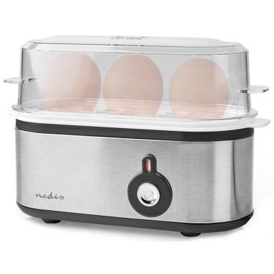 NEDIS vařič vajec/ pro 3 vejce/ odměrka/ hliník/ černý